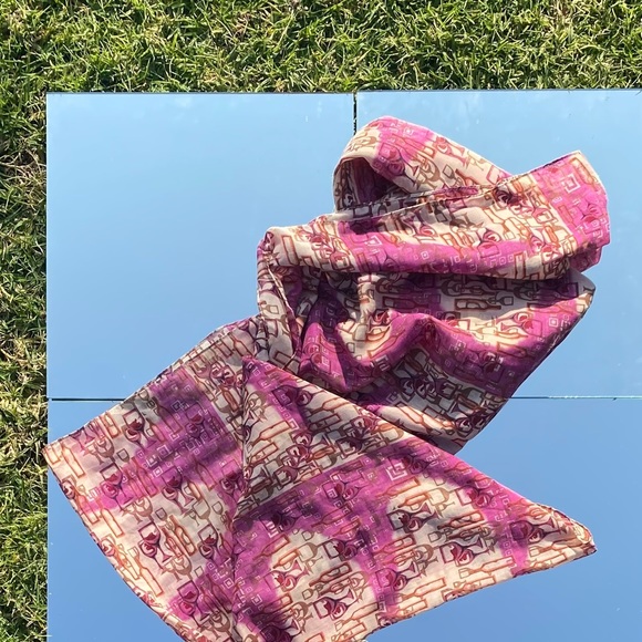 Multi Wine Printed Charming Charlie Circle Scarf - Picture 1 of 4